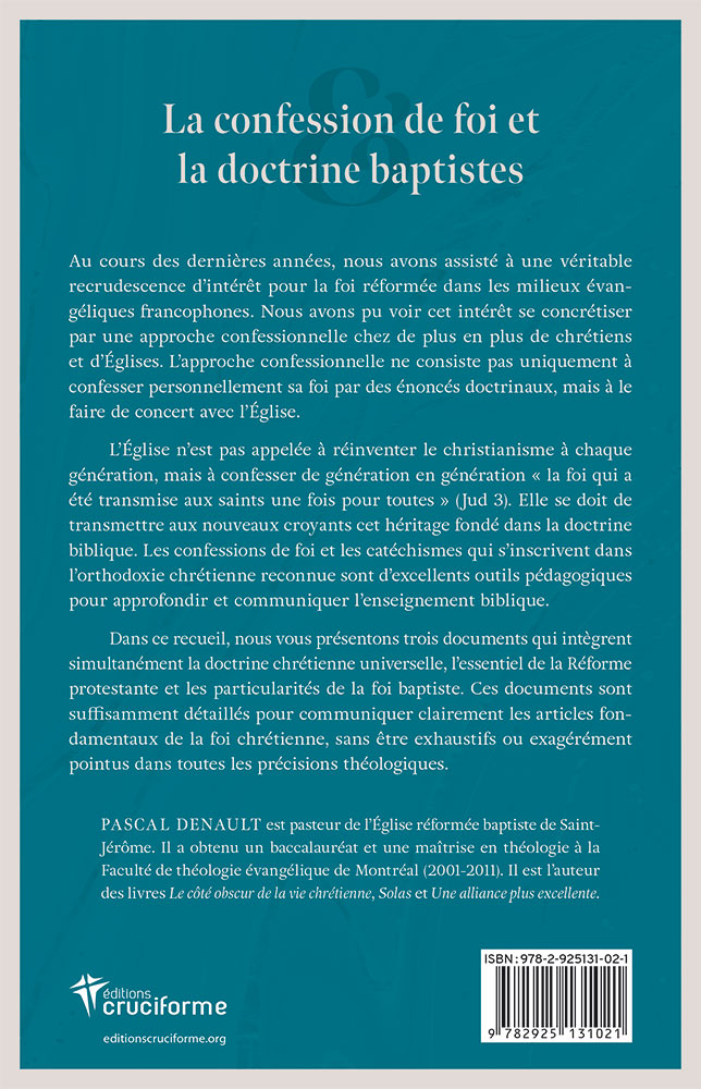 Image #1 du produit La confession de foi et la doctrine baptistes Image #1 du produit La confession de foi et la doctrine baptistes