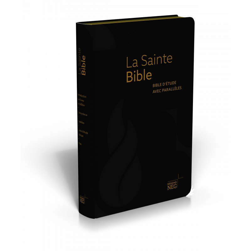 Bible d'étude NEG à parallèles souple noire