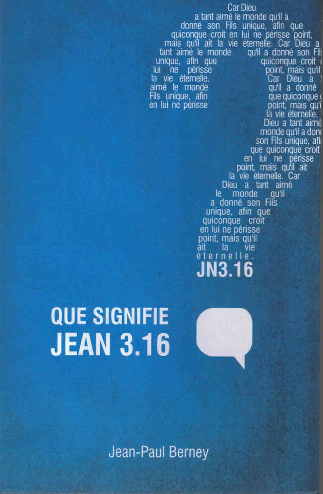 Que signifie Jean 3.16