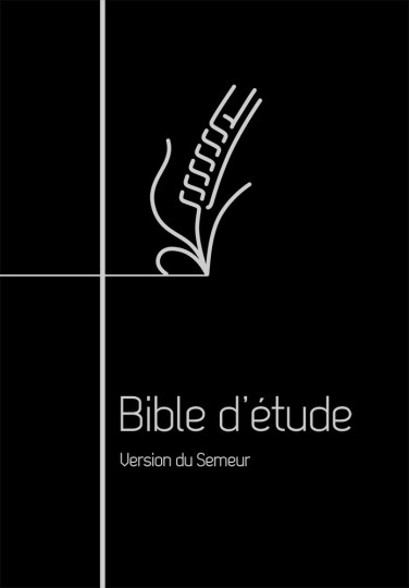 Bible d'étude Semeur souple noire CUIR véritable zipper