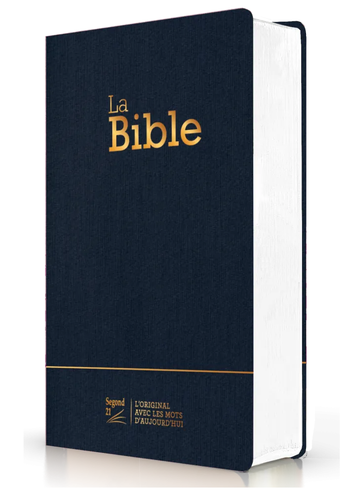 Bible SG 21 compacte souple toile bleu marine