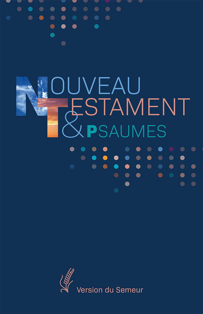 Nouveau Testament et Psaumes souple marine
