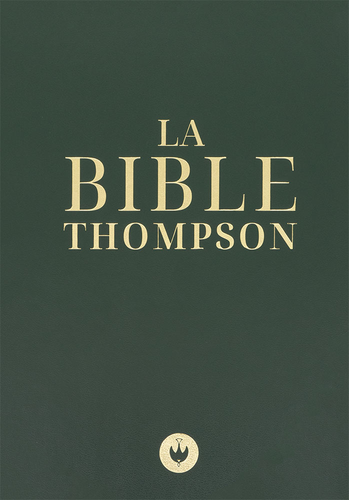 Bible Thompson rigide verte avec onglets