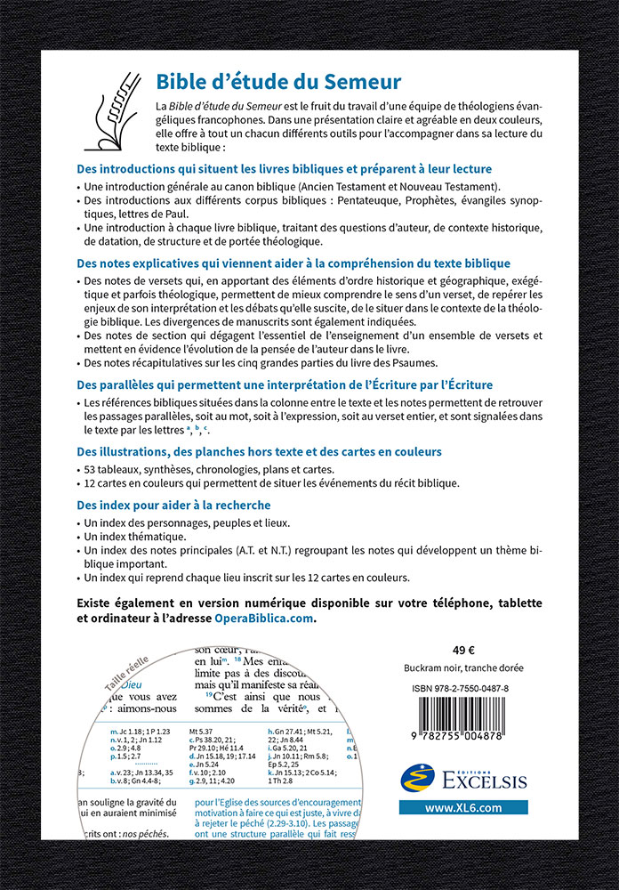 Image #1 du produit Bible d'étude Semeur 2015 souple noire