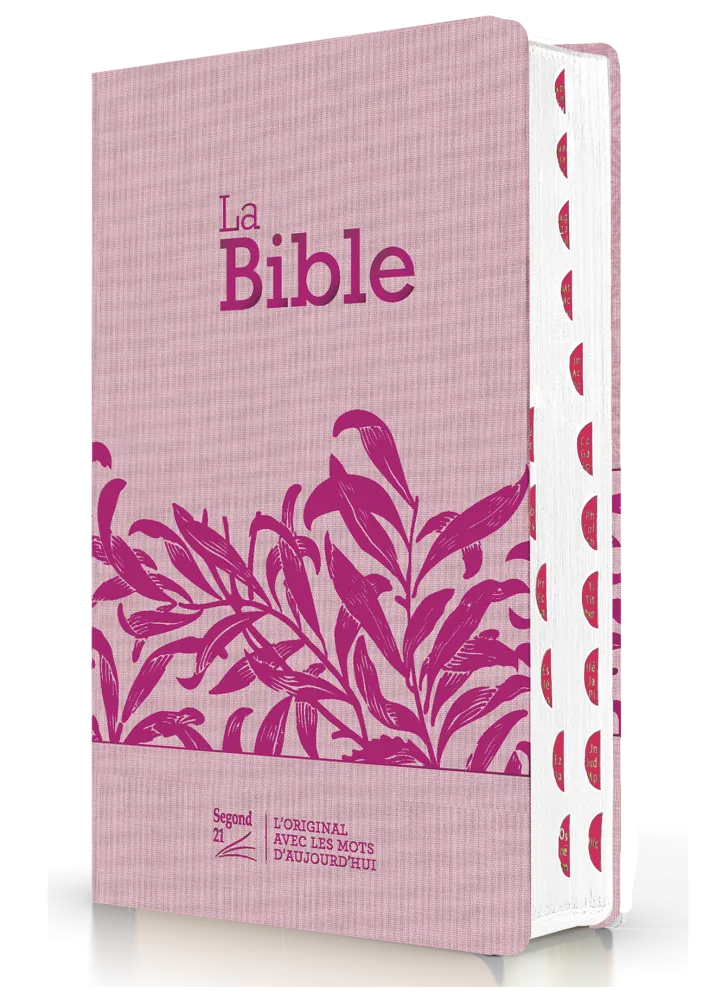 Bible SG 21 compacte souple toile rose