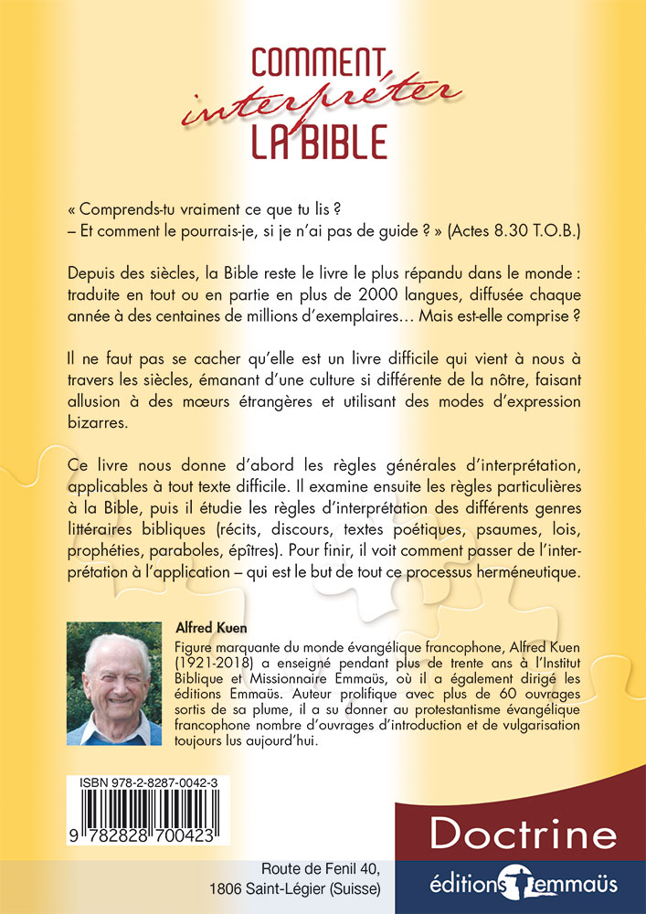 Image #1 du produit Comment interpréter la Bible