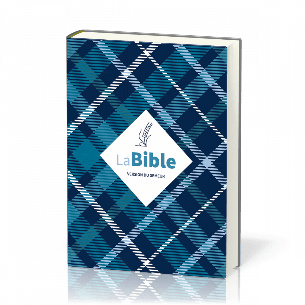 Image #1 du produit Bible Semeur 2015 semi-rigide bleue tissu carreaux