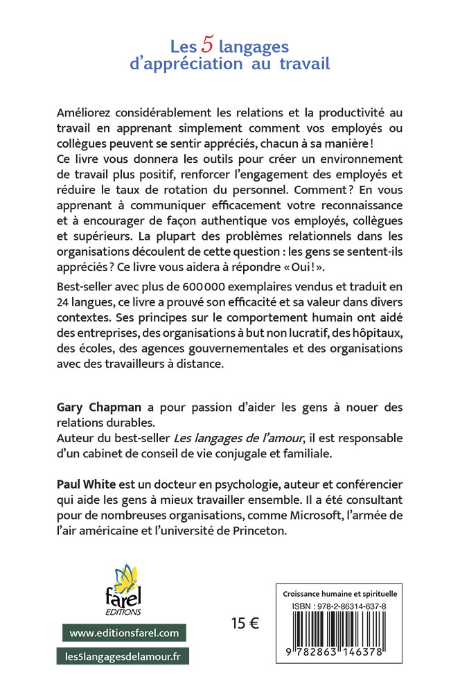 Image #1 du produit Les 5 langages d'appréciation au travail