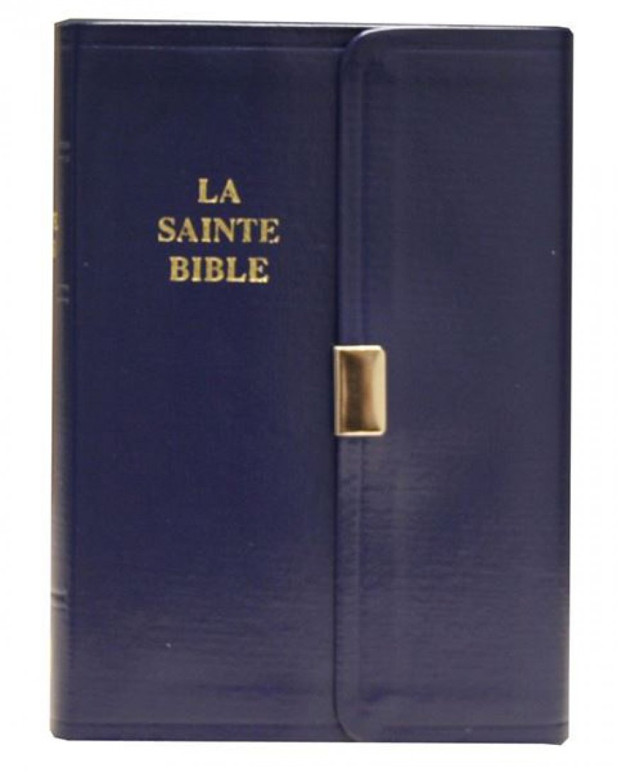 Bible Segond 1910 similicuir bleu avec fermoir à pression