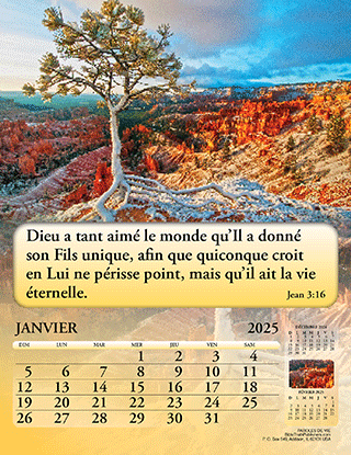 Image #0 du produit Calendrier Paroles de vie 2025