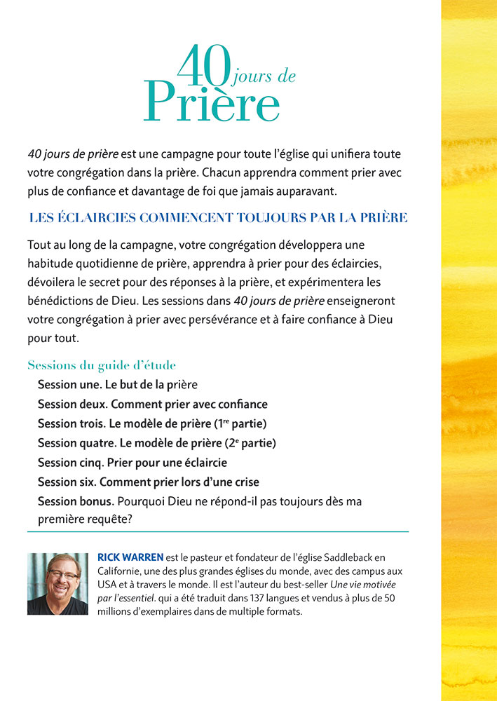 Image #1 du produit 40 jours de prière - Priez sans cesse