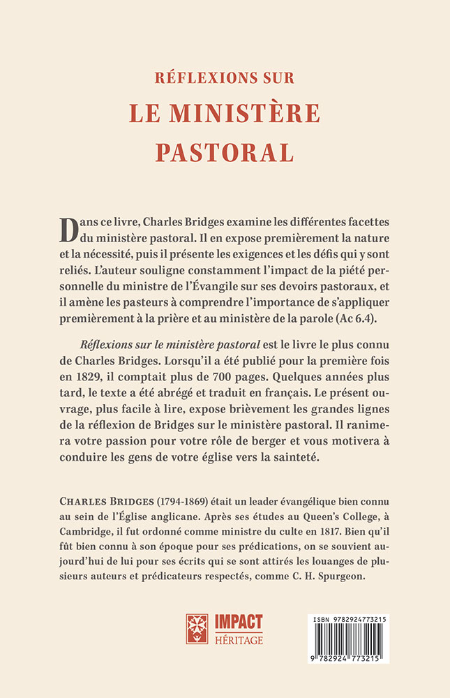 Image #1 du produit Réflexions sur le ministère pastoral