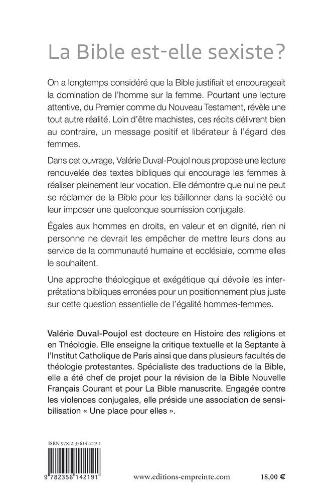Image #1 du produit La Bible est-elle sexiste ? - Parcours biblique