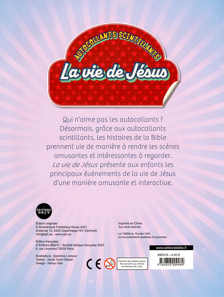 Image #1 du produit Autocollants scintillants : La vie de Jésus