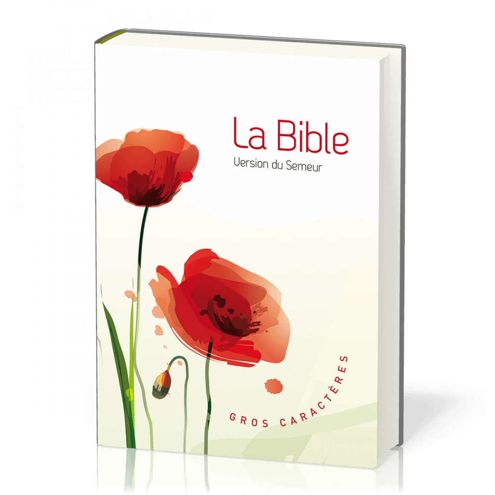 Image #1 du produit Bible Semeur gros caractères semi-souple coquelicots