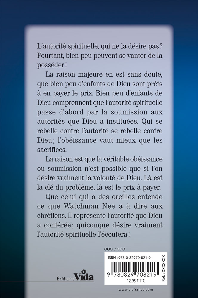 Image #1 du produit L'autorité spirituelle - Watchman Nee