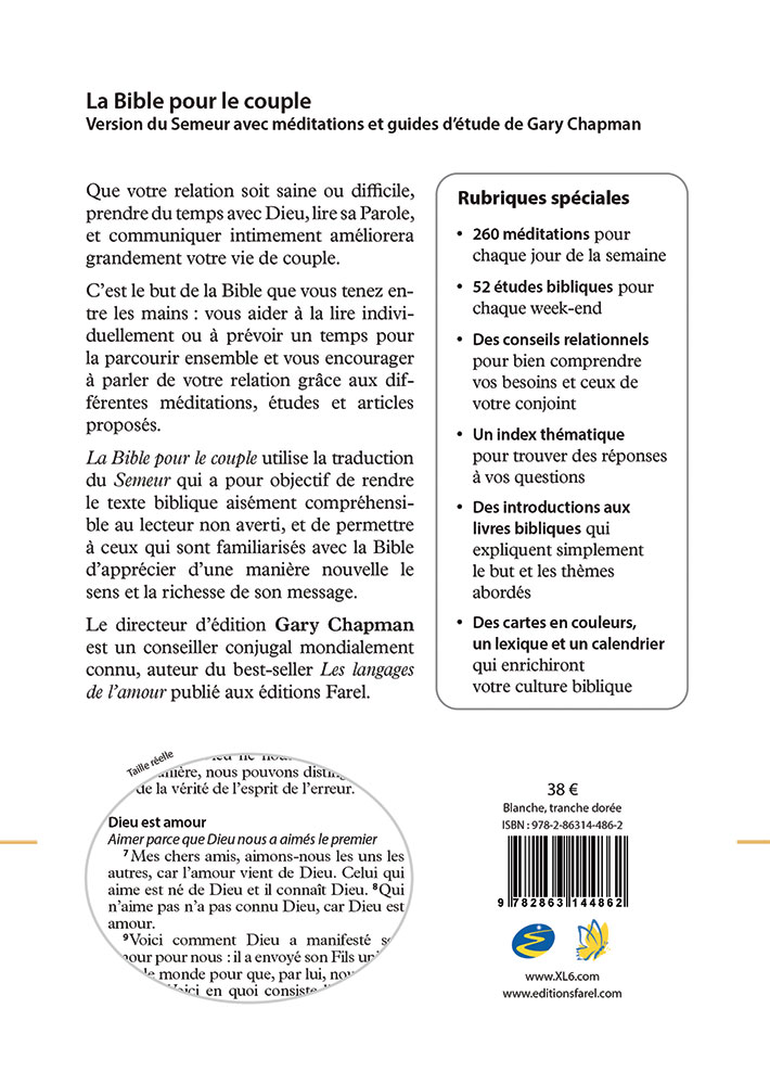 Image #1 du produit Bible Semeur 2015 pour le couple rigide blanche