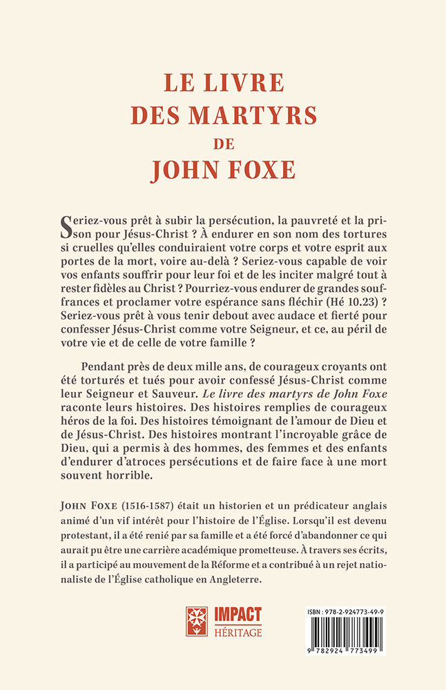 Image #1 du produit Le livre des martyrs de John Foxe