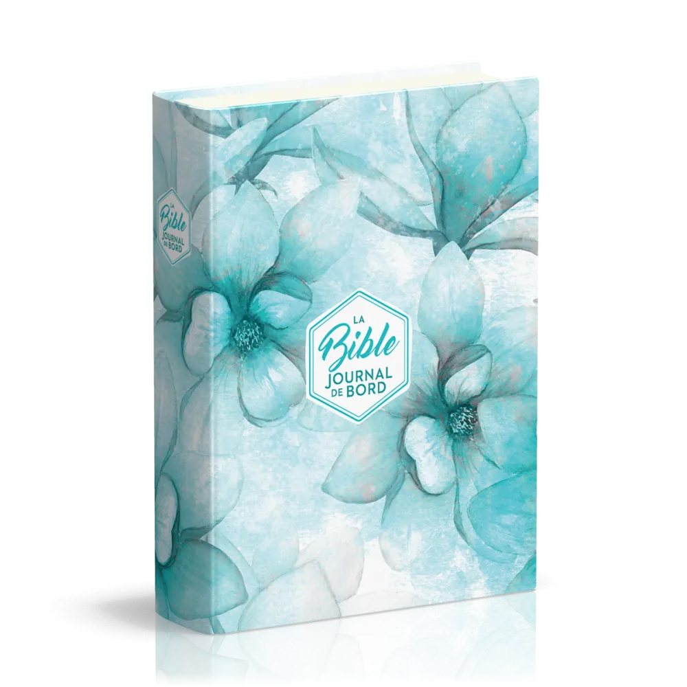 Bible SG 21 Journal de bord rigide toile imprimée turquoise