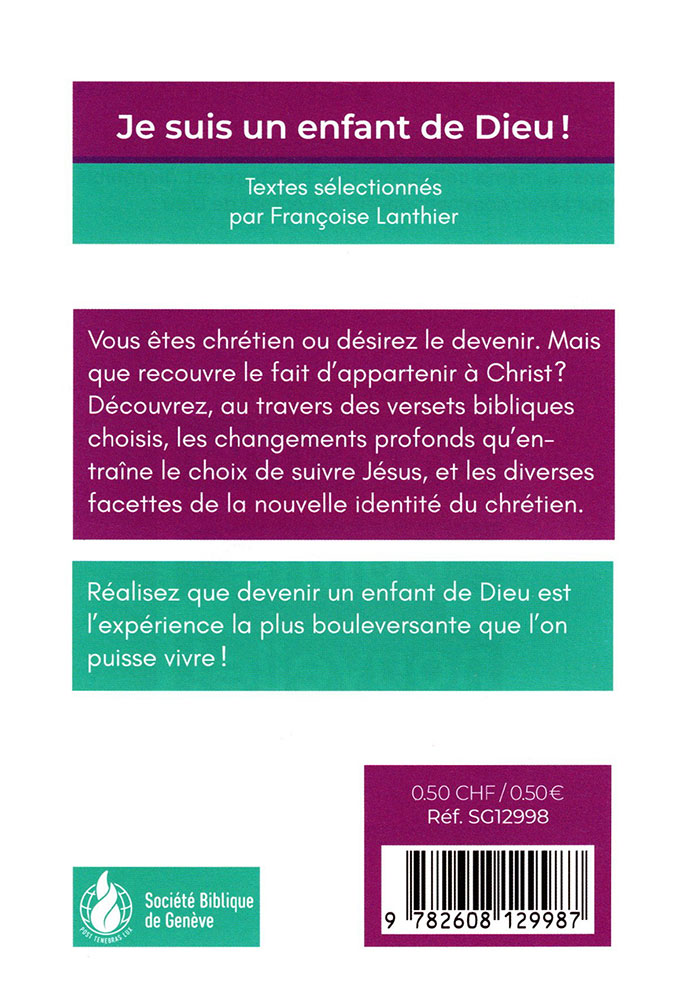 Image #1 du produit Je suis un enfant de Dieu !