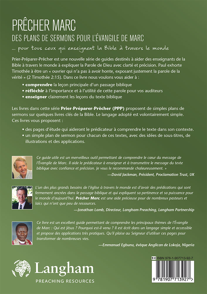 Image #1 du produit Prêcher Marc - Des plans de sermons