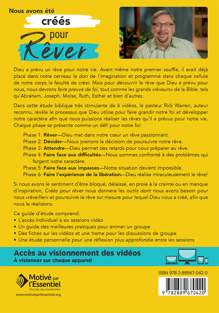 Image #1 du produit Créés pour rêver - Guide d'étude