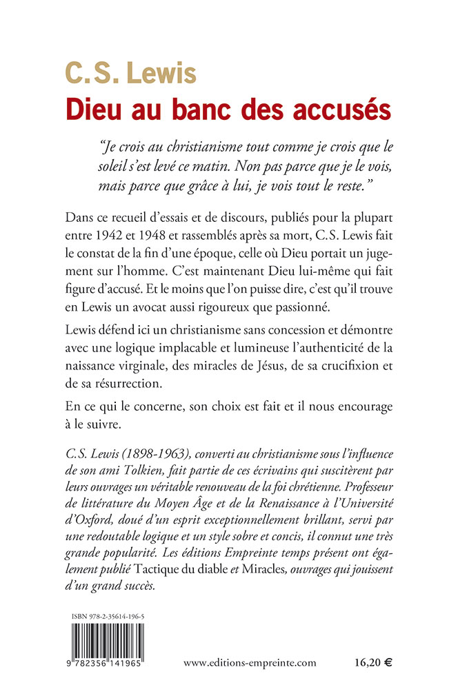 Image #1 du produit Dieu au banc des accusés