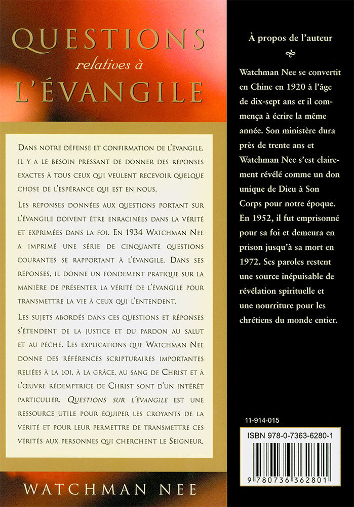 Image #1 du produit Questions relatives à l'Évangile