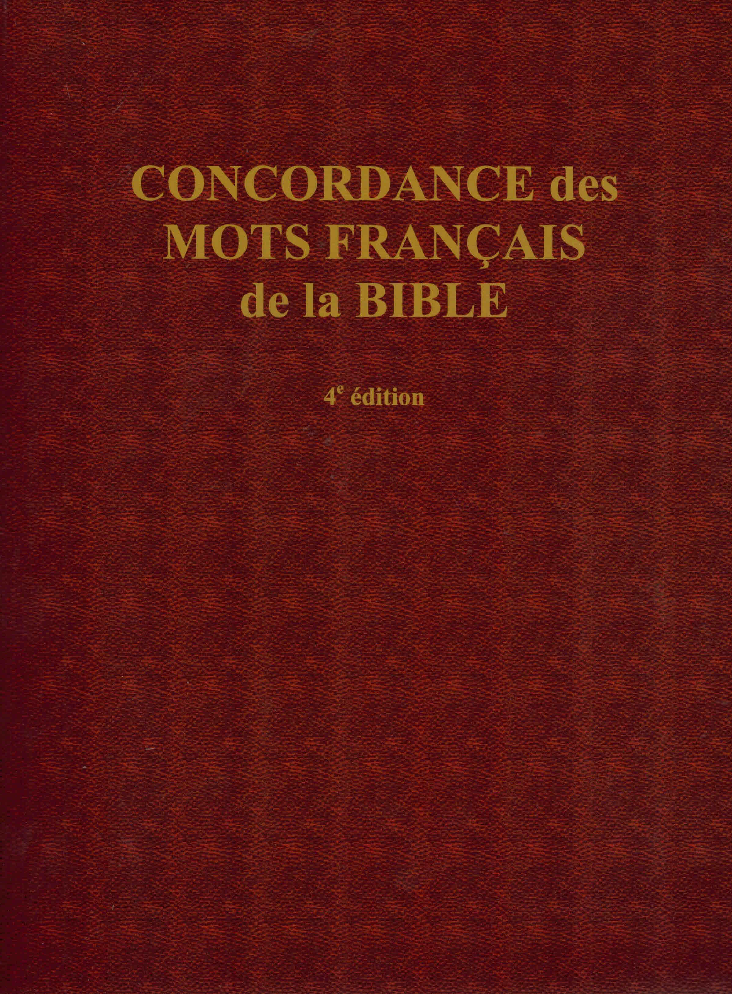 Concordance des mots français de la Bible