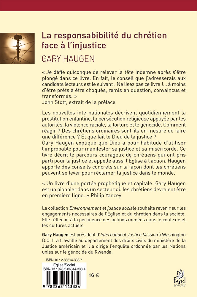 Image #1 du produit La responsabilité du chrétien face à l'injustice