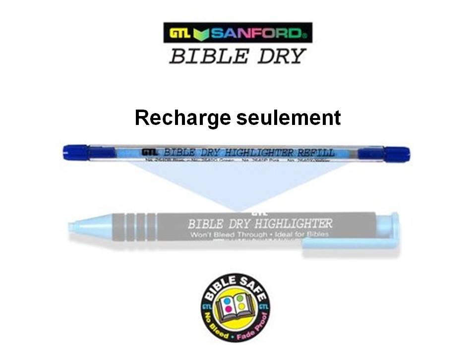 Produit - Surligneur sec bleu pour Bible