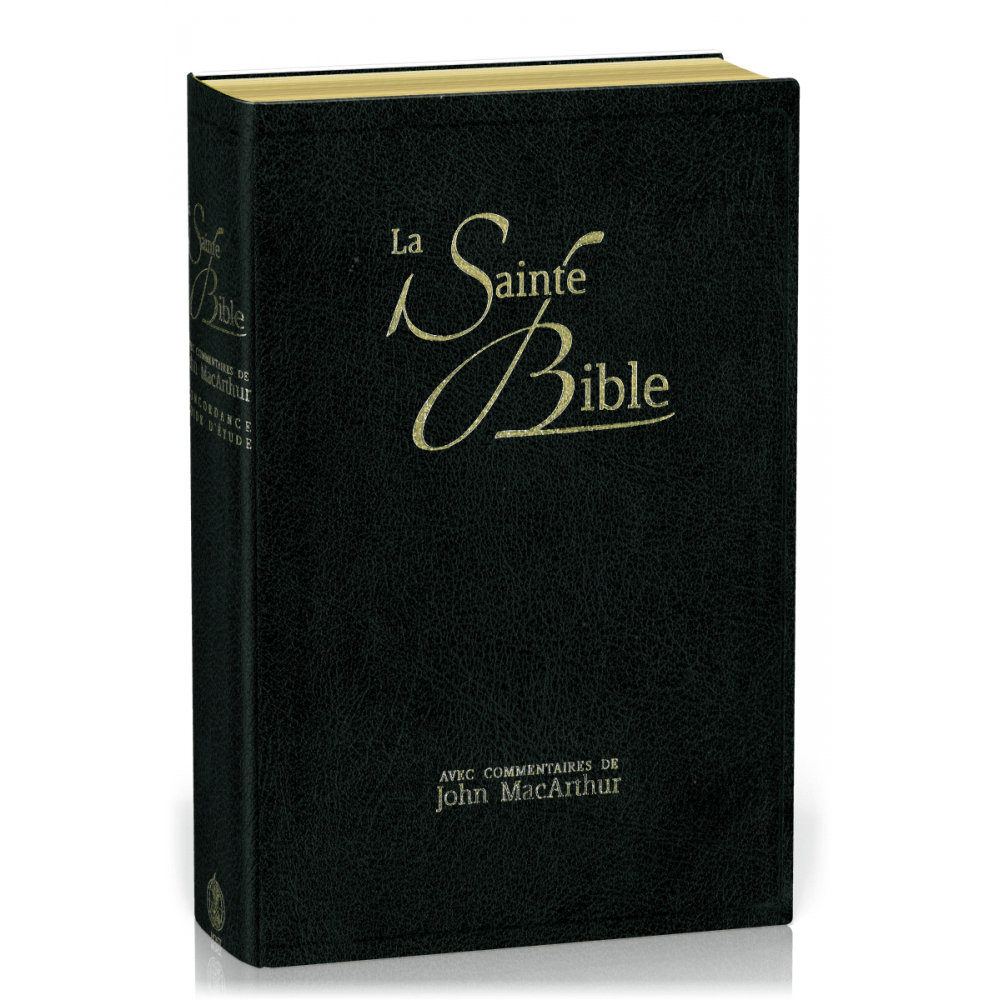 Bible NEG MacArthur souple fibrocuir noir