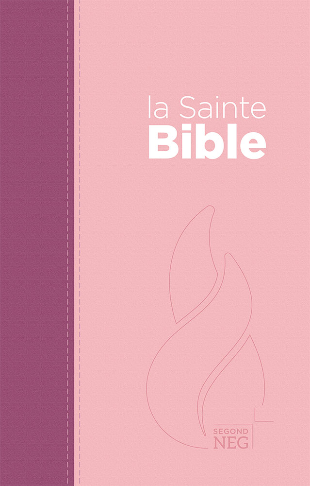 Bible NEG compacte souple toile duo rose