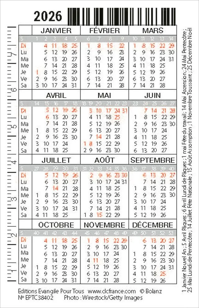 Image #1 du produit Carte-calendrier Paysage 2026