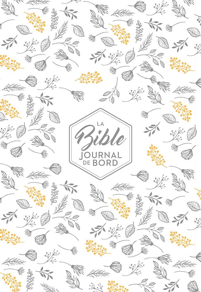 Image #0 du produit Bible SG 21 Journal de bord souple, toilée blanc avec motifs dorés