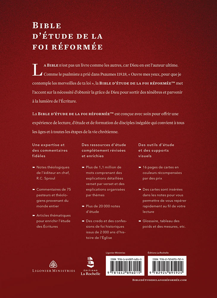 Image #1 du produit Bible d'étude de la foi réformée rouge brique