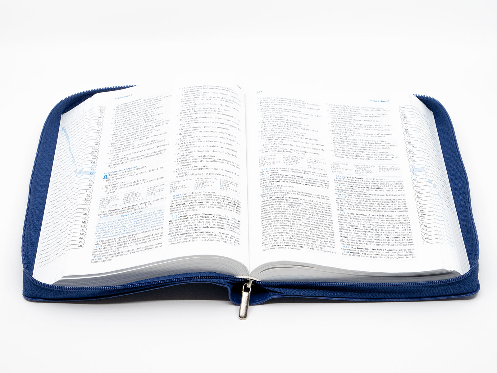 Image #2 du produit Bible Semeur étude 2015 souple bleue zipper