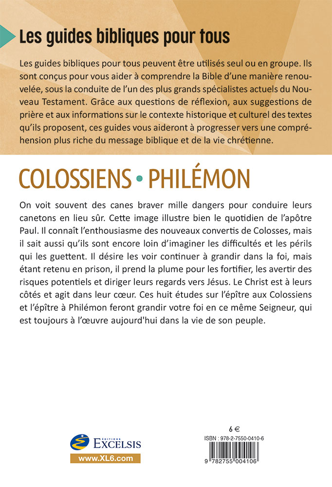 Colossiens, Philémon - 8 études