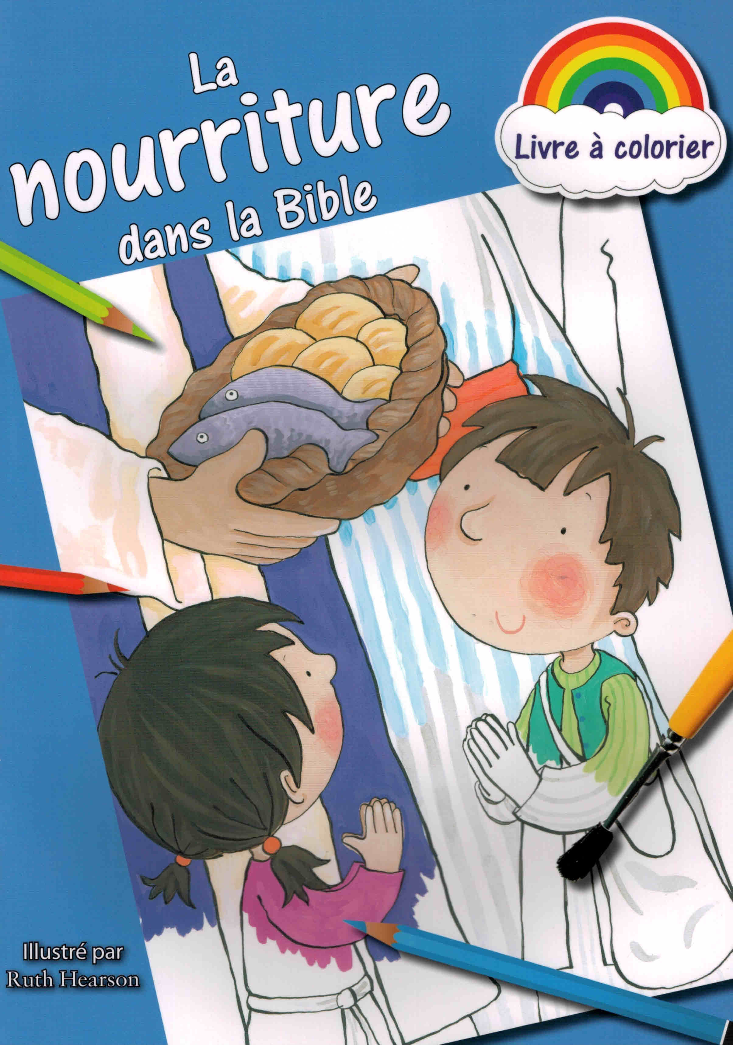 La nourriture de la Bible Livre à colorier