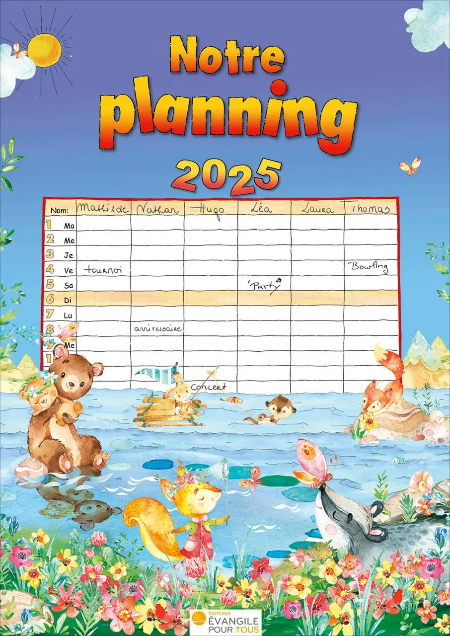 Notre planning 2025