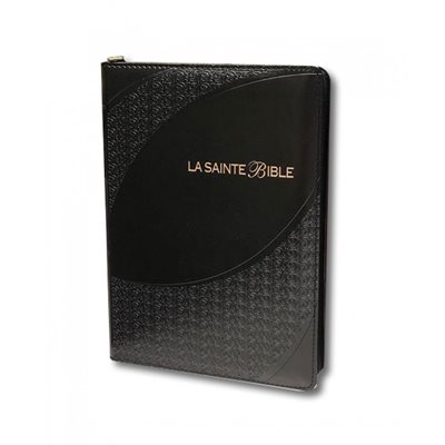 Image #1 du produit Bible SG 1910 moyen noire avec onglets et zipper