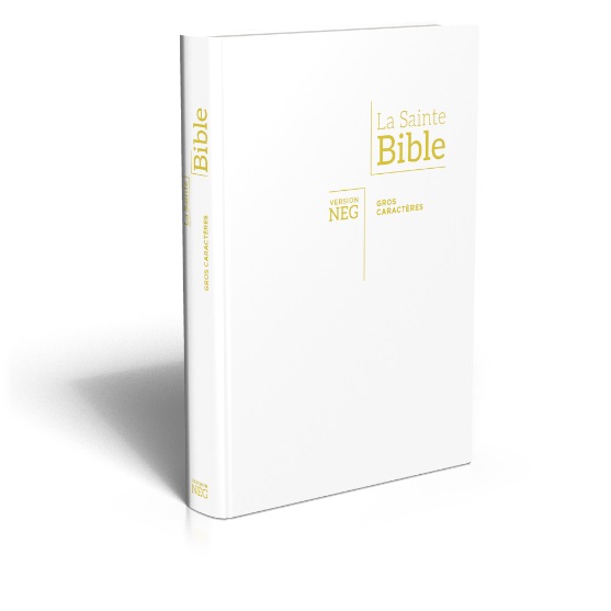 Bible NEG 1979 gros caractères blanche souple toilée