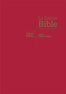 Bible NEG très gros caractères rigide bordeaux